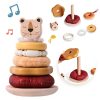 Amazon Baby Early Education Educational Lion Puzzle Toy Wooden Childhood Hands-on Brain Development Stacking Shape Blocks