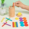 CPC CE Cross-border Classification Cup Color Cognitive Sensory Training Children s Educational Toy Wooden Stick Game Early Education Teaching Aid