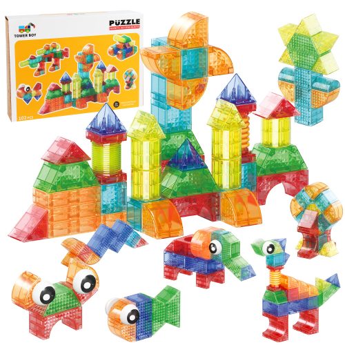 Cross-border children s versatile magnetic block building blocks large particle three-dimensional geometry DIY early education assembled magnetic piece toys