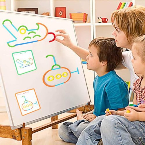 Children s concentration teaching aids kindergarten educational creative puzzles building blocks versatile toys wooden ring toys