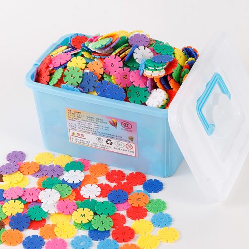 Wholesale of large snowflake-shaped building blocks toys plastic snap-together toys for children kindergarten toys for boys and girls one-piece drop shipping