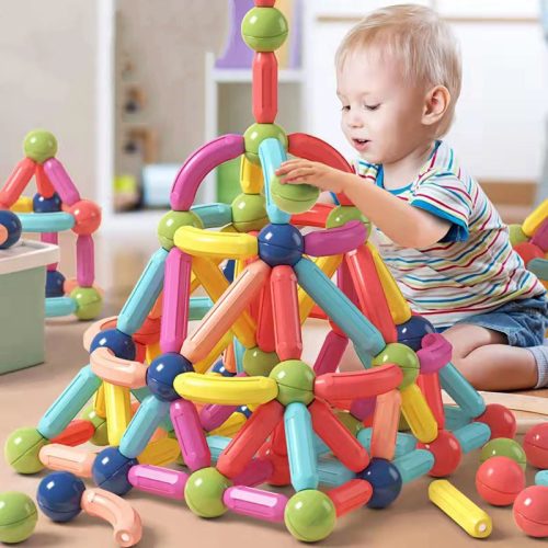 Cross-border magnetic rod children s early education puzzle toy for intelligence development versatile magnetic building blocks one-piece delivery magnetic