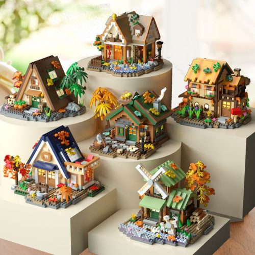 Alternative view of Essential for leisure forest tree house series architectural model ornaments micro-particle building block assembly toys holiday gifts