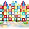 Cross-border Magic Magnetic player 6.5cm color window translucent magnetic tile magnetic building block plastic assembled children s toy factory