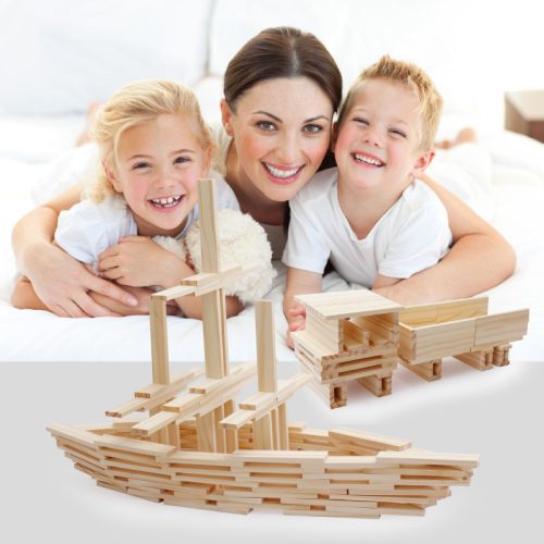 Alternative view of 100-piece Creative Building Blocks Stackable Toy for Children Educational Intelligence Toy Assembly Material for Kindergarten Construction Area
