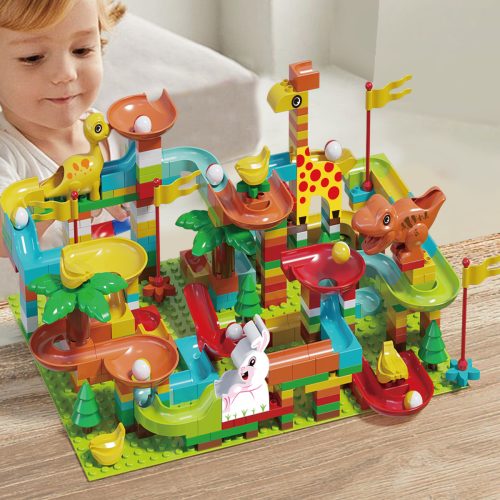 Compatible with Lego large-grain slide track ball bearing puzzle assembly DIY toy wholesale for boys and girls aged 3-6
